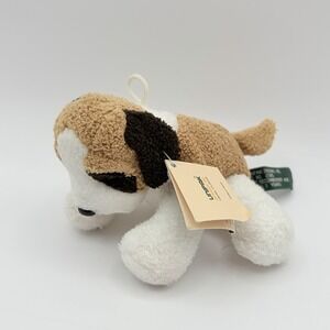 Vintage Dog Mini Plush Keychain Unipak St Bernard Beagle Beans 4" New